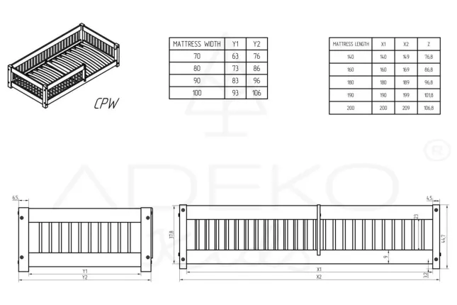 Letto singolo CPW