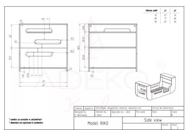 Letto singolo RIKO