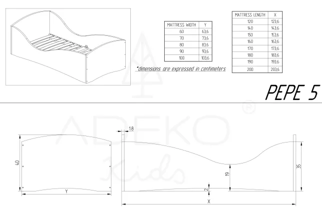 Letto singolo PEPE 5