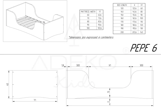 Letto singolo PEPE 6